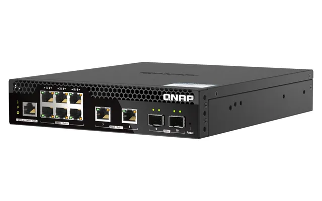 - Switch - halv bredd - Administrerad - 10 x 2.5GBase-T + 2 x 10 Gigabit SFP+ + 6 x 2.5GBase-T + 2 x 10 Gigabit Ethernet - PoE++ (310 W)