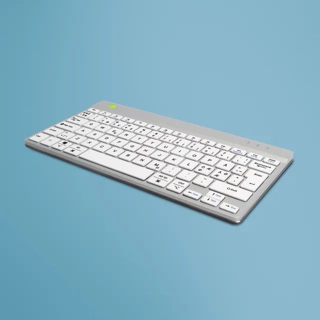 Compact Break -langaton ergonominen näppäimistö, valkoinen
