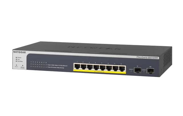 GS510TPP 8-Port Gigabit High Power PoE+ Smart Switch with 2 SFP Ports (190W)