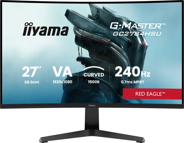 27" iiyama G-MASTER Red Eagle GC2784HSU-B1 - LED monitor - curved - Full HD (1080p) - HDR