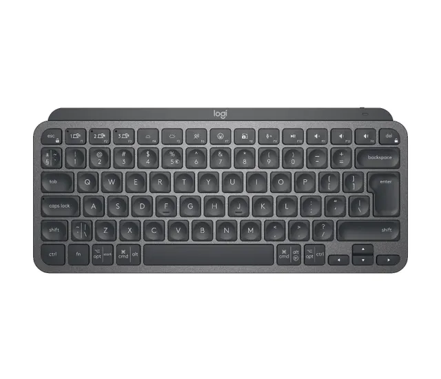 MX Keys Mini Minimalist Wireless Illuminated Keyboard - Graphite - US International (ISO) - Tangentbord - US International - Svart