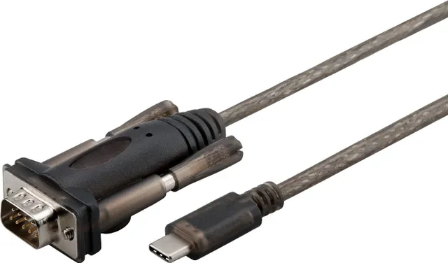 - USB-kabel - DB-9 (hane) till USB-C
