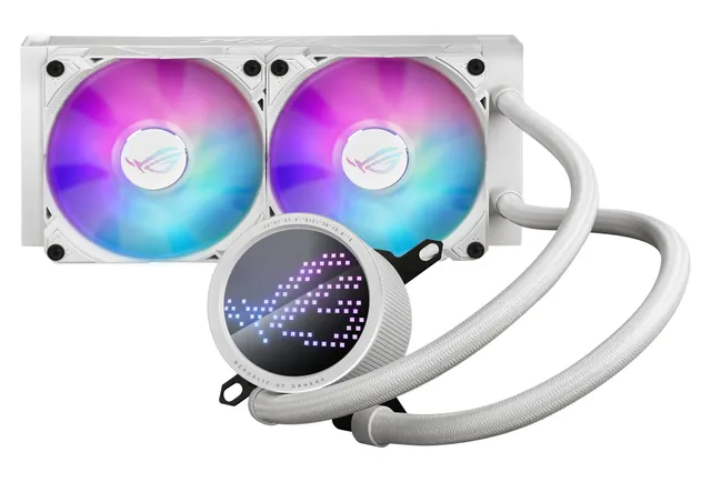ROG RYUO III 240 ARGB - Kylsystem med vätska till processorn - Elementstorlek: 240 mm - (för: LGA1700, LGA1200, AM5, AM4, LGA1150, LGA1151, LGA1155, LGA1156) - kopparbas - 120 mm - vit