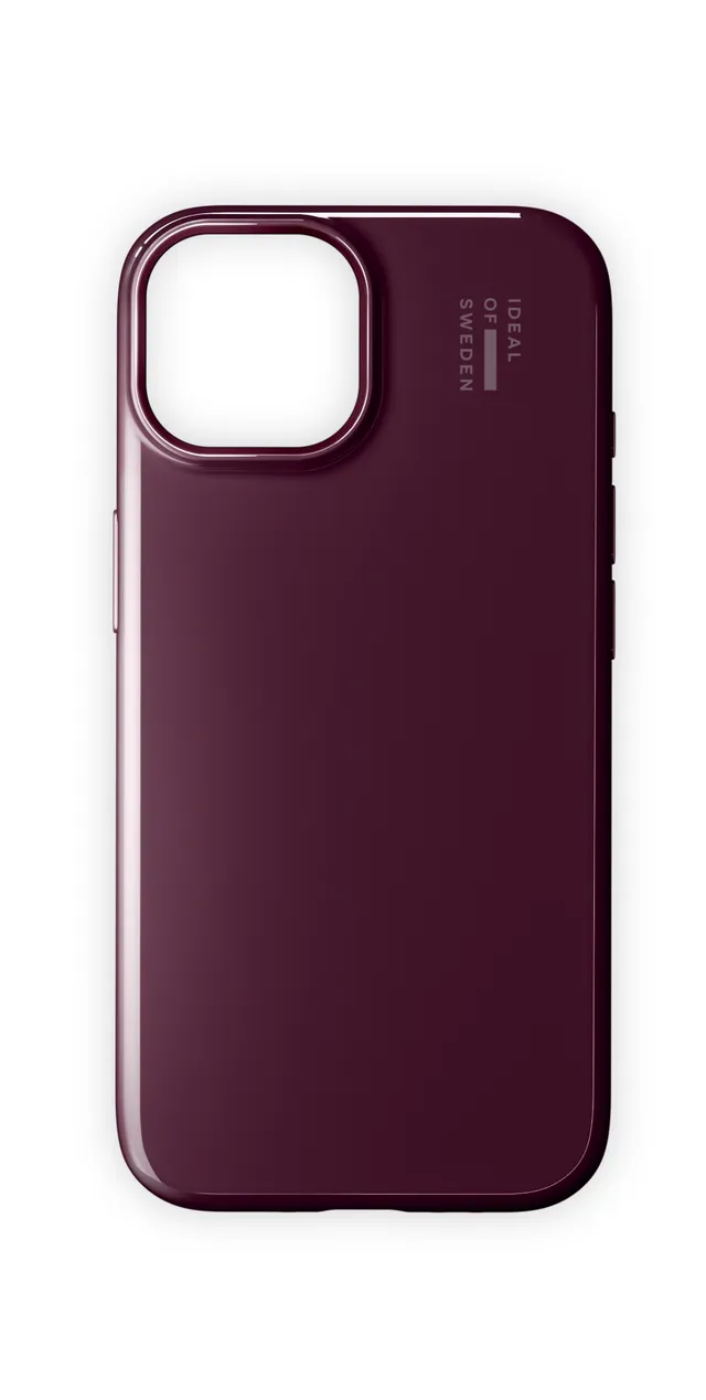Slim MagSafe Case för iPhone 13, 14, 15, 16e och 17e Glossy Cherry