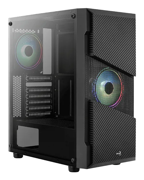 Menace Saturn RGB - Chassi - Tower - Svart