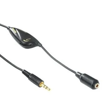 Kabel 3,5mm-3,5mm 3 m Hane-Hona Med Volymregl