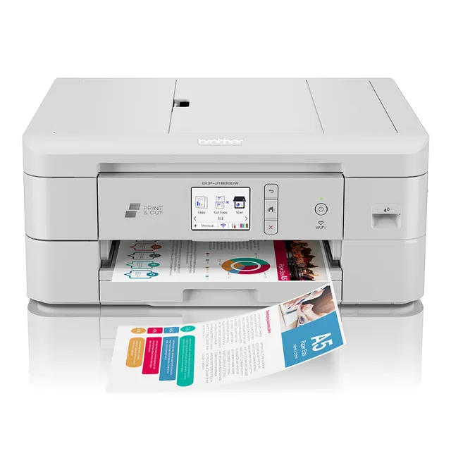 DCP-J1800DW - Multifunktionsskrivare - färg - bläckstråle - A4 (210 x 297 mm) (original) - A4/Letter (media) - upp till 13 sidor/minut (kopiering) - upp till 17 sidor/minut (utskrift) - 150 ark - LAN, Wi-Fi(n), USB 2.0