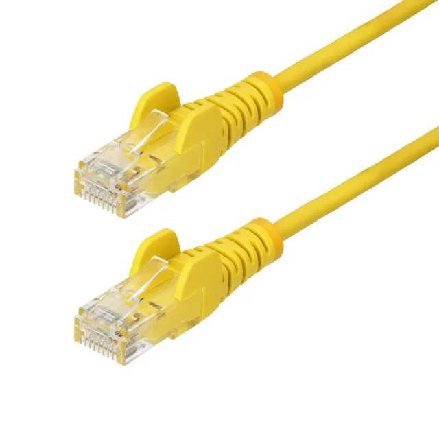 2.5m Yellow Slim CAT6 Ethernet Cable Snagless 28AWG LSZH - patch cable - 2.5 m - yellow - Gul - 2.5m