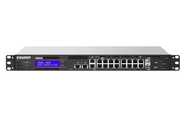 QGD-1602P - Switch - smart - 4 x 100/1000/2.5G (PoE++) + 4 x 100/1000/2.5G (PoE+) + 8 x 10/100/1000 (PoE+) + 2 x 10 Gigabit SFP+ - rackmonterbar