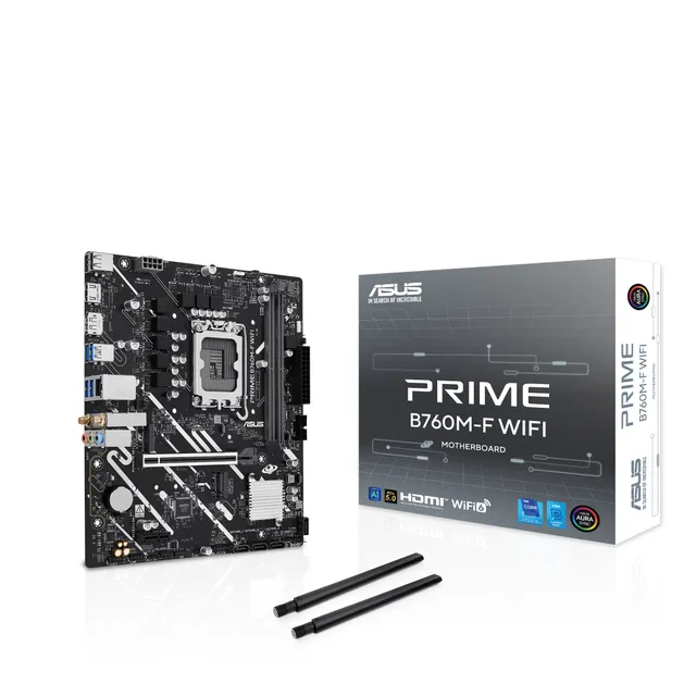 PRIME B760M-F WIFI Moderkort - Intel B760 - Intel LGA1700 - DDR5 RAM - Micro-ATX