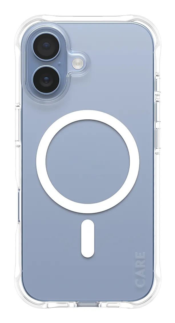 Care by PanzerGlass Fashionable Case Samba Transparent w. White MagSafe iPhone 17