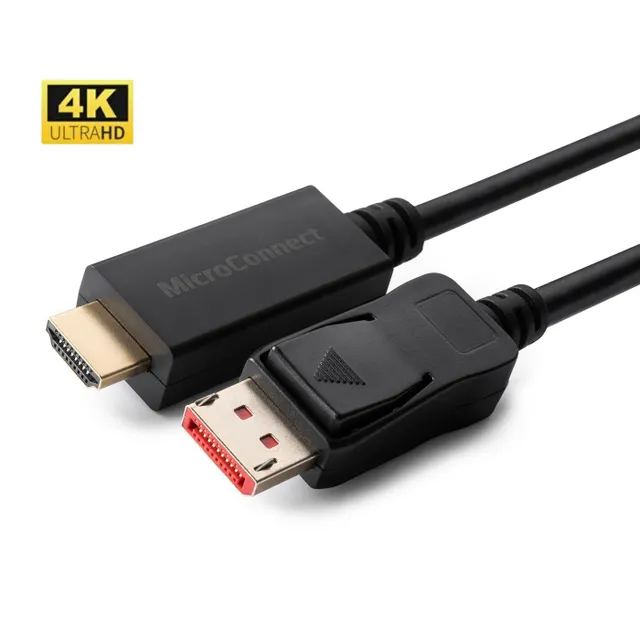 4K DisplayPort 1.4 - HDMI 2.0 1m Svart