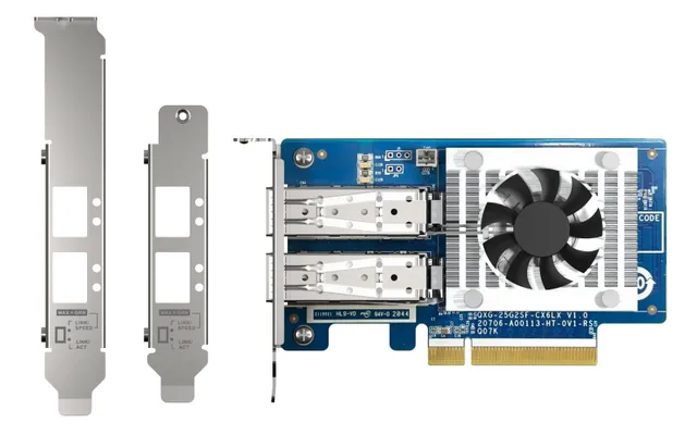 QXG-25G2SF-CX6 - Nätverksadapter - PCIe 4.0 x8 låg profil - 25 Gigabit SFP28 x 2 - för QNAP TS-H2490FU