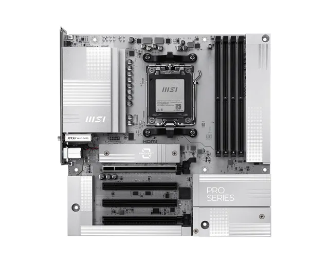 PRO B850M-A WIFI PZ Moderkort - AMD B850 - AMD AM5 - DDR5 RAM - Micro-ATX (Project Zero)