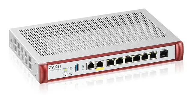 USG FLEX 100HP, 2xPoE+ 6xLAN Gigabit definierbara, Nebula, inkl. 1 år Security Gold Pack