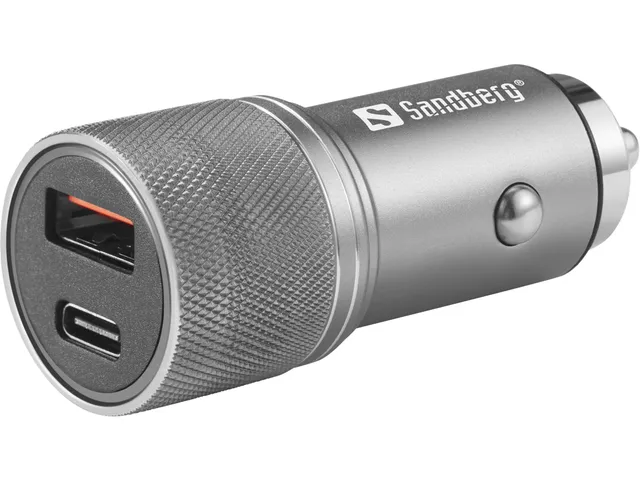 Strömadapter för bil - 48 Watt - 3 A - QC 3.0 - 2 utdatakontakter (USB, USB-C)