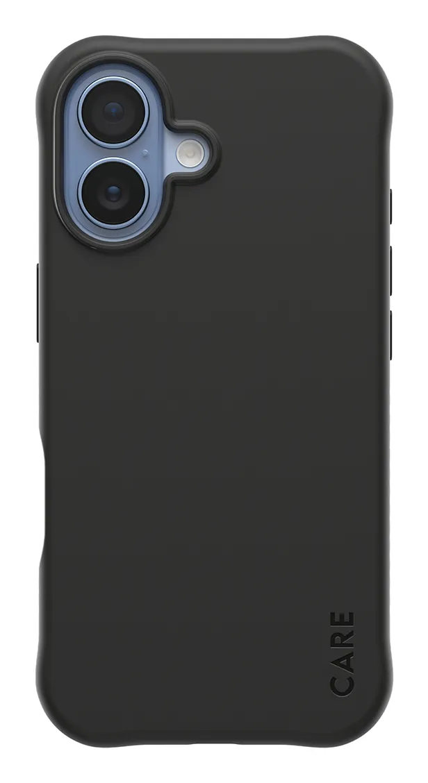 Care by PanzerGlass Samba - Baksidesskydd för mobiltelefon - MagSafe-kompatibilitet - termoplastisk polyuretan (TPU) - svart - för Apple iPhone 17
