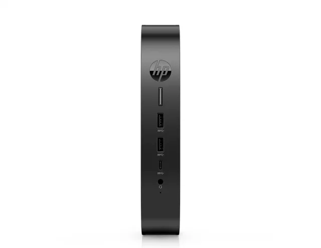 Elite t655 - Tunn klient - SFF 1 x Ryzen Embedded R2314 / upp till 3.5 GHz - RAM 8 GB - flash 64 GB - eMMC - Radeon Graphics - Gigabit Ethernet, Bluetooth 5.2, IEEE 802.11ax (Wi-Fi 6) - Win 10 IoT Enterprise - skärm: ingen - tangentbord: internationell engelska