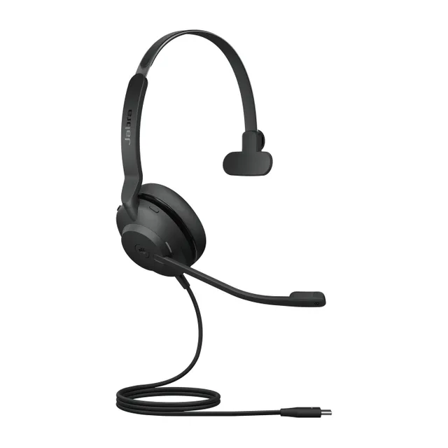 Jabra Evolve2 30 MS Mono - Headset - på örat - kabelansluten - USB-C - Certifierad för Microsoft-teams