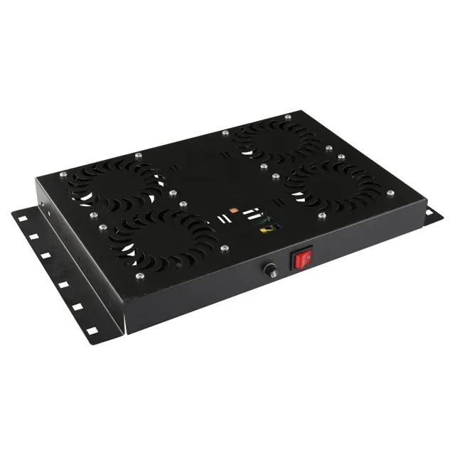 by Logon - rack roof mount fan assembly - analogue controlled built-in UK plug - 1U