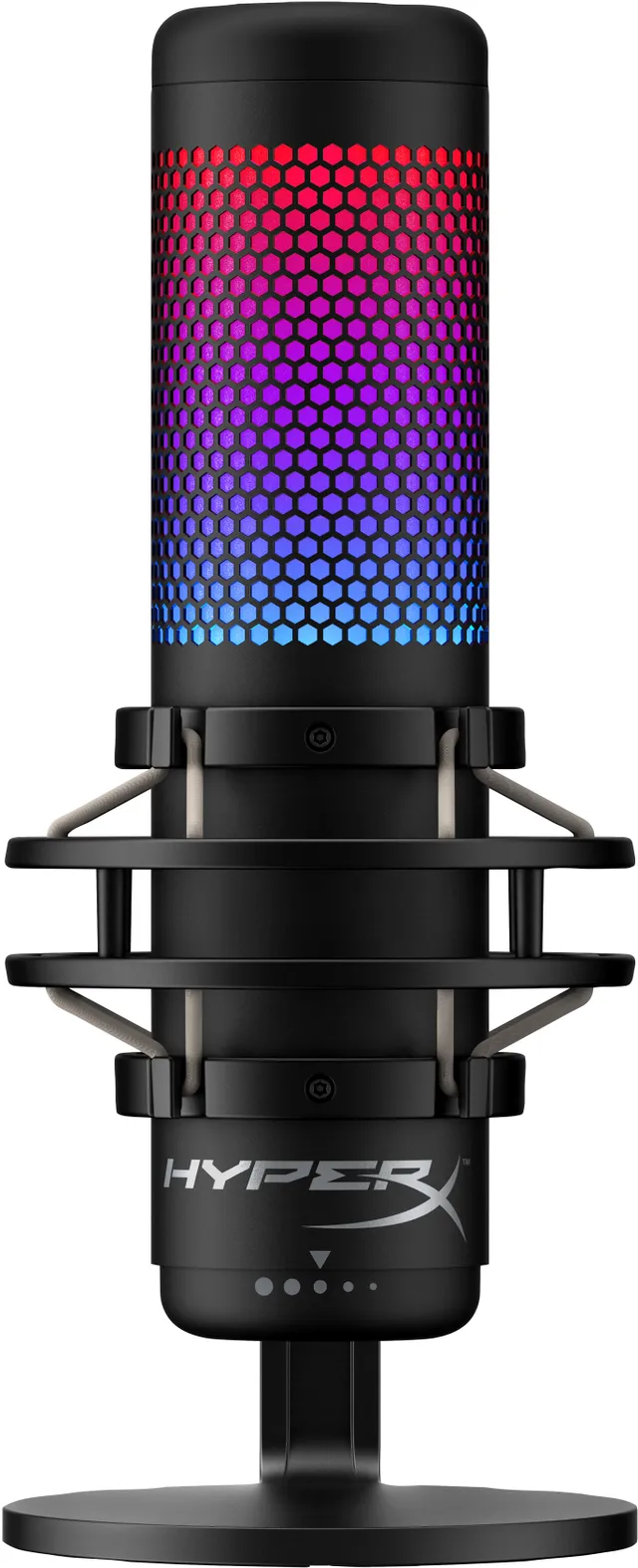 HyperX QuadCast S, perfekt för streaming, gaming & podcast, RGB-belysning med dynamiska effekter