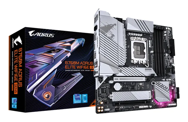 B760M AORUS ELITE WIFI6E GEN5 Moderkort - Intel B760 - Intel LGA1700 - DDR5 RAM - Micro-ATX