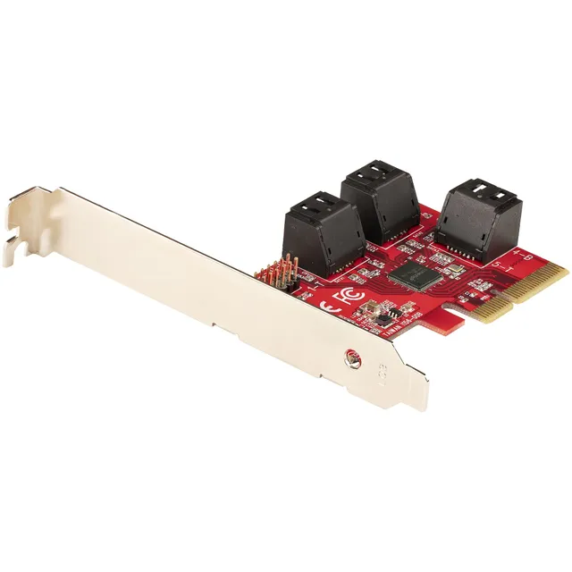StarTech.com SATA PCIe-kort - 6-portars PCIe SATA-expansionskort - 6 Gbps - Lågprofilfäste - Staplade SATA-kontakter - ASM1166 Non-Raid - PCI Express