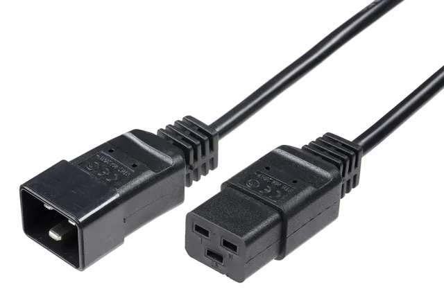 - Strömkabel - IEC 60320 C19 till IEC