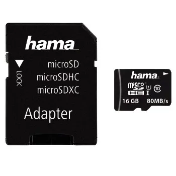 MicroSDHC 16 GB C10 UHS-I 80 mb/s
