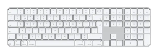 Magic Keyboard with Touch ID and Num Keypad - British English - White Keys