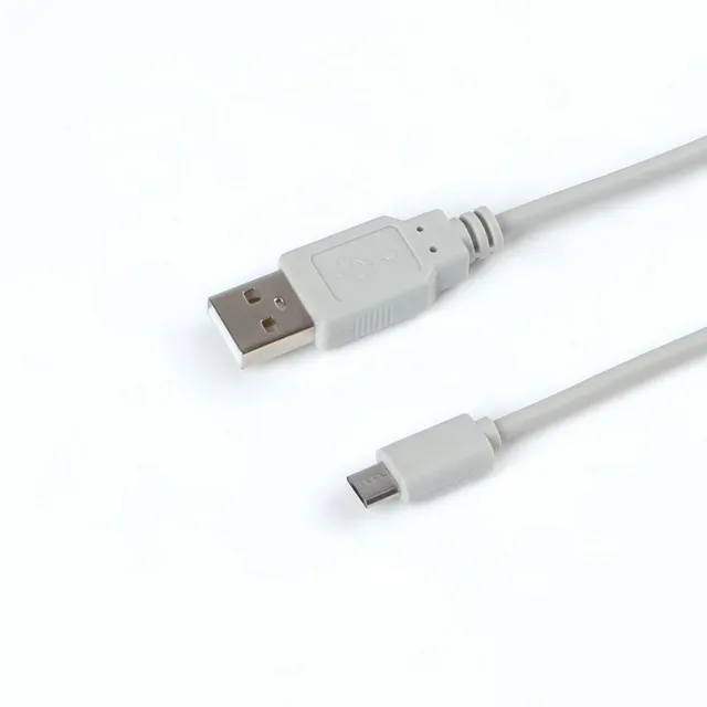 USB-A – Micro-USB B -kaapeli, 3 m, harmaa