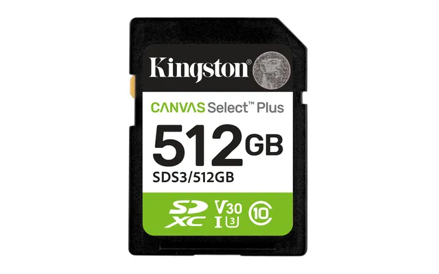Canvas Select Plus - Flash-minneskort - 512 GB - Video Class V30 / UHS-I U3 / Class10 - SDXC UHS-I
