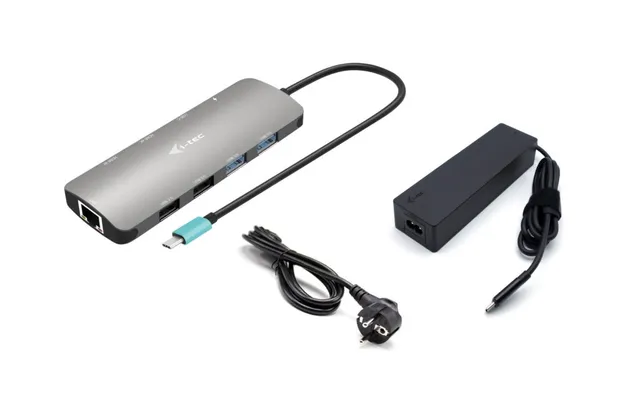 USB-C Metal Nano 2x Display Docking Station with PD 100 W + Charger 100W