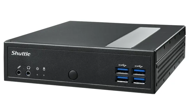 Shuttle DL40N, 1,35L storlek PC, Mini-PC, barebone, DDR5-SDRAM, PCI Express, Serial ATA III, Nätverksansluten (Ethernet), 65 W