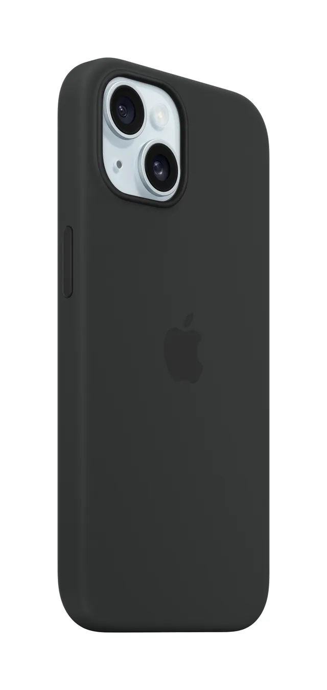 iPhone 15 Silicone Case med MagSafe - Black