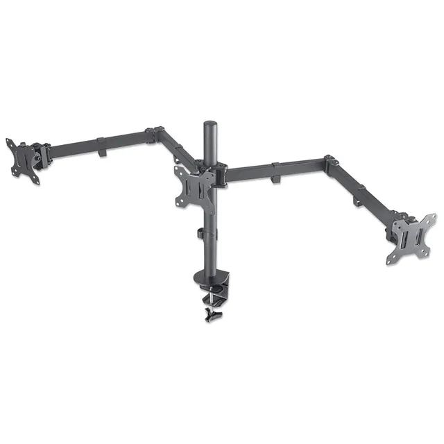 Skrivbordsfäste Manhattan Monitor Triple Desk Mount för 3 skärmar 10-27", max 14kg, VESA 75/100mm