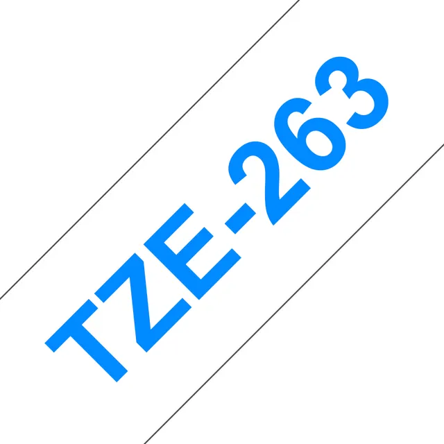TZe-315 laminerad märkningstejp, 6 mm, vit/svart