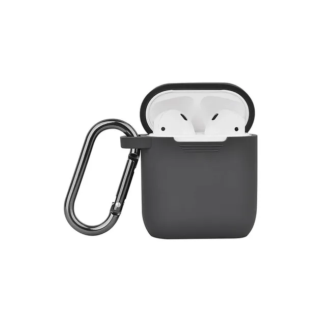Airpods Suojakotelo Silikoni Tumma Harmaa