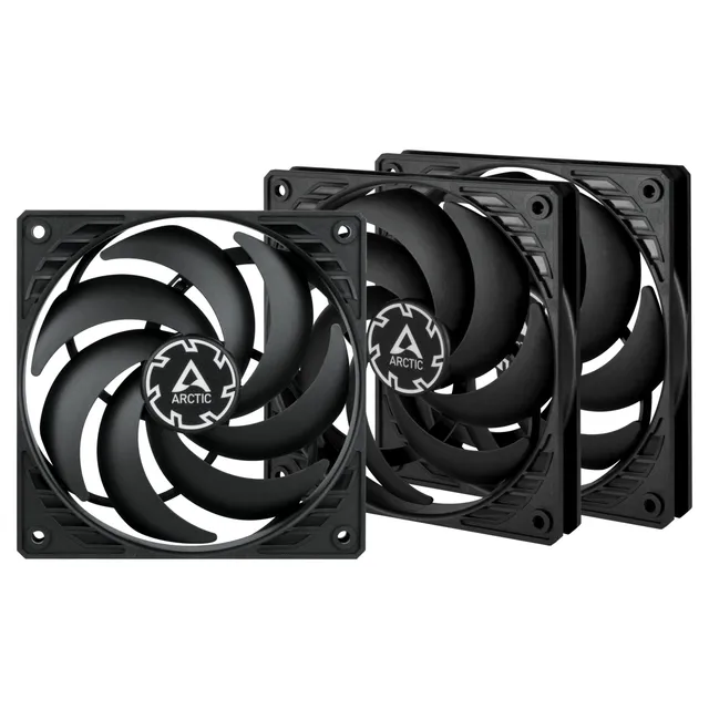 P12 Slim PWM PST - 3-pack value pack - Chassi fläkt - 120mm - Svart - 23 dBA