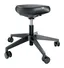 Ergo Sadelstol med hjul, Stoppad sits, Svart, Skum, Svart, Metall, 5 hjul