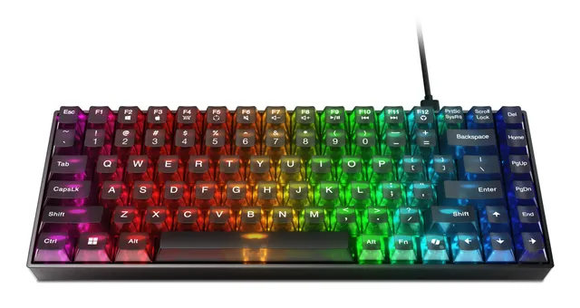 Legion K510 Mini Pro - Tangentbord - 75% - compact - bakgrundsbelysning - USB - QWERTY - Amerikansk engelska - tangentbrytare: Brown Tactile - genomskinlig, svart - för ThinkPad T16 Gen 4 21QN