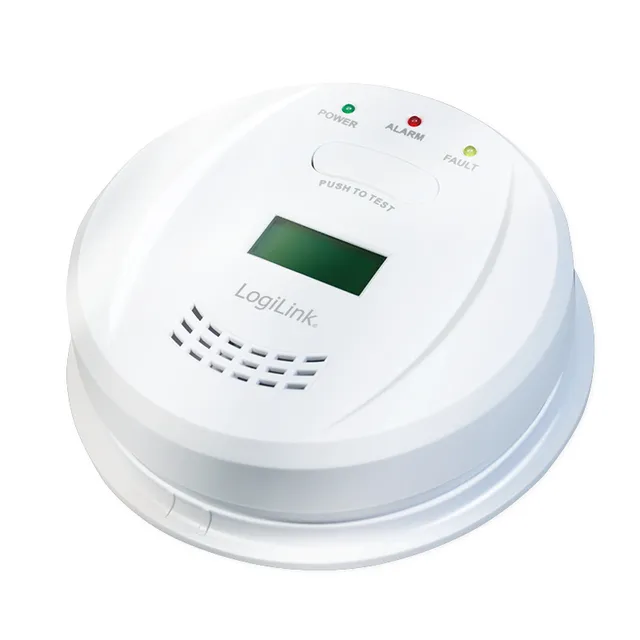 Carbon monoxide detector with LCD