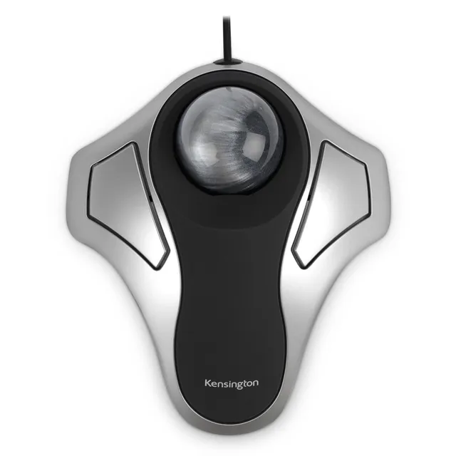 Orbit Optical Trackball - Styrkula - höger- och vänsterhänta - optisk - 2 knappar - kabelansluten - USB - silver
