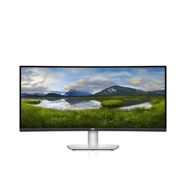 34" Dell S3423DWC, Curved VA 3440x1440, 4 ms, 100Hz FreeSync, 1800R, höjdjusterbar, 2xHDMI/DP/USB-C 65W, USB 3.2-hubb