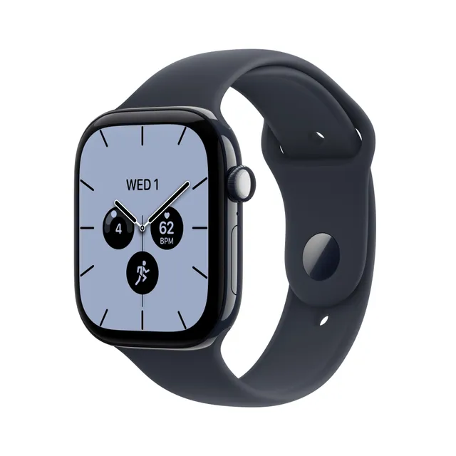 Watch Series 12 GPS + Cellular 42 mm nattblå keramik, marinblå Sportband - M/L