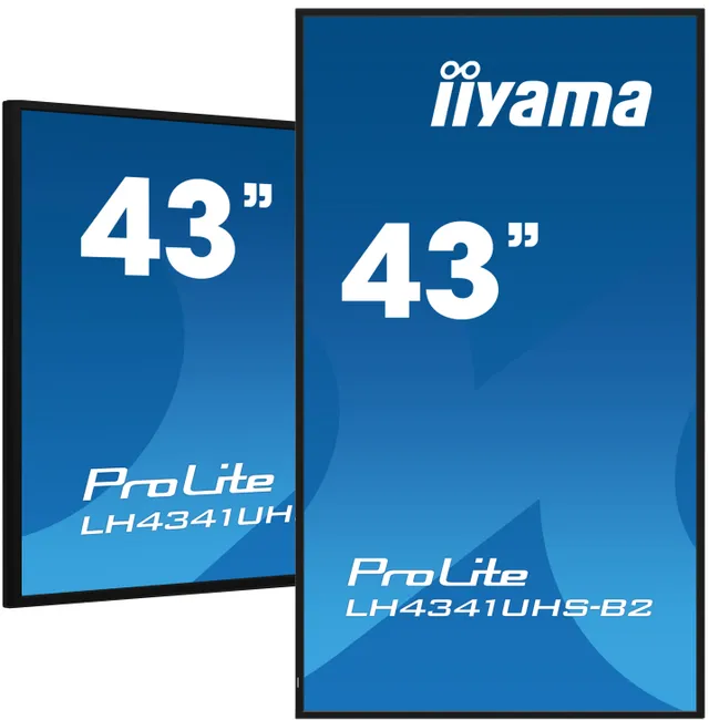 ProLite LH4341UHS-B2 - 43 Diagonal klass (42.5 visbar) LED-bakgrundsbelyst LCD-skärm - digital skyltning - 4K UHD (2160p) 3840 x 2160 - svart, glättat