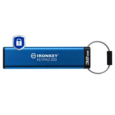 IronKey Keypad 200 - USB flash-enhet - krypterat - FIPS 140-3 Level 3 - 32 GB - USB 3.2 Gen 1
