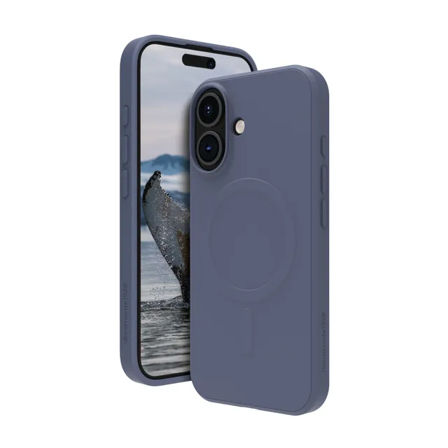 dbramante1928 Greenland Pro - Baksidesskydd för mobiltelefon - Qi - MagSafe-kompatibilitet - plast - havsblå - för Apple iPhone 16
