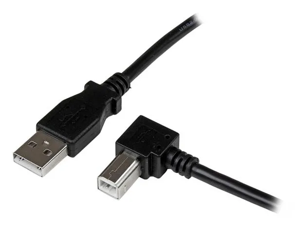 StarTech.com 1m USB 2.0 A to Right Angle B Cable Cord - 1 m USB Printer Cable - Right Angle USB B Cable - 1x USB A (M), 1x USB B (M) (USBAB1MR) - USB-