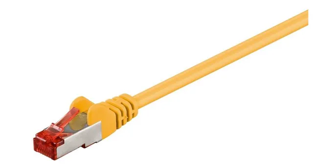 Cat6 S/FTP RJ45 50m -verkkokaapeli, keltainen